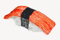 Crab stick sushi, Japanese food  isolated image psd