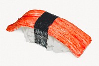 Crab stick sushi, Japanese food  isolated image