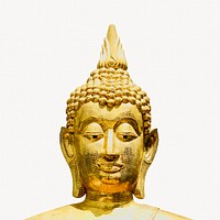 Buddha head statue, Buddhism religion sculpture