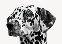 Dalmatian dog collage element psd