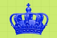 Blue crown, royal headwear graphic psd