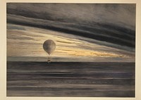 [The balloon Zénith at sunrise or sunset, with five passengers during a long distance flight from Paris to Arcachon in March, 1875], [between 1875 and 1880]