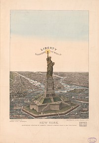 New York. Bartholdi "Statue of Liberty," erected on Bedloe's Island, in New York Harbor, Magnus, Charles, publisher