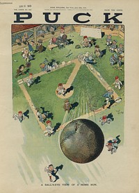 Ball's-eye view of a home run (1913) by Will Crawford. Original from the Library of Congress.