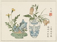 Japanese flower. Original public image from the New York Public Library