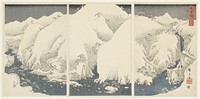 Kiso Gorge in the Snow (1615–1868) by Utagawa Hiroshige. Original public domain image from the Rijksmuseum.