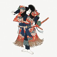 Kaja Yoshitaka, Japanese character psd.   Remastered by rawpixel. 