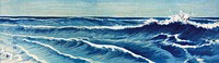 Ocean waves (1878-1940) vintage Japanese woodcut prints by Uehara Konen. Original public domain image from the Library of Congress.   Digitally enhanced by rawpixel.