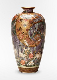 Vase (19th century) Glazed porcelain. Original public domain image from The Minneapolis Institute of Art.   Digitally enhanced by rawpixel.