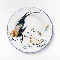 Plate (1890-1894) Lead-glazed earthenware, transfer printing by Escalier de Cristal. Original public domain image from The Minneapolis Institute of Art.   Digitally enhanced by rawpixel.