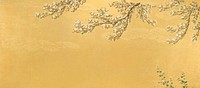 Japanese cherry blossom (17th century) vintage painting by Hasegawa School. Original public domain image from the Minneapolis Institute of Art.   Digitally enhanced by rawpixel.