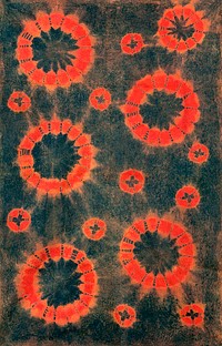 Blue felt rug (mosen) (18th-19th century) tie-dyeing wool. Original public domain image from the Minneapolis Institute of Art.   Digitally enhanced by rawpixel.