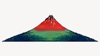 Hokusai's volcanic mountain psd.   Remastered by rawpixel. 