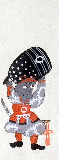 Benkei with Temple Bell (19th century). Original public domain image from The Minneapolis Institute of Art.   Digitally enhanced by rawpixel.