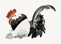 Vintage rooster psd.  Remastered by rawpixel. 