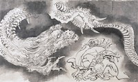 Dragon (19th century) vintage drawing by Katsushika Hokusai. Original public domain image from the Minneapolis Institute of Art.   Digitally enhanced by rawpixel.