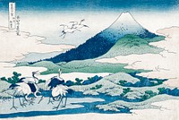 Katsushika Hokusai's Umezawa Manor in Sagami Province (1830–1833) vintage woodblock print. Original public domain image from the Minneapolis Institute of Art.   Digitally enhanced by rawpixel.