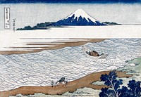 Hokusai's The Jewel River in Musashi Province (1830–1833). Original public domain image from The Minneapolis Institute of Art.   Digitally enhanced by rawpixel.