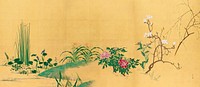 Flowers and Plants of the Four Seasons (1759-1818). Original public domain image by Yamaguchi Soken from The Los Angeles County Museum of Art.   Digitally enhanced by rawpixel.