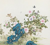 Spring (19th century) vintage Japanese painting by Yamamoto Baiitsu. Original public domain image from the Minneapolis Institute of Art.   Digitally enhanced by rawpixel.