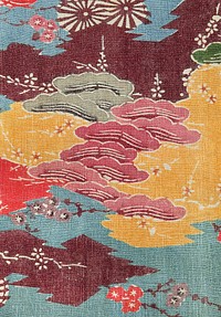 Fragment decorated with pine, plum, and chrysanthemum over stylized pine bark (19th Century). Original public domain image from the Minneapolis Institute of Art.   Digitally enhanced by rawpixel.