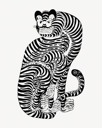 Vintage talismanic tiger psd. Remixed by rawpixel.