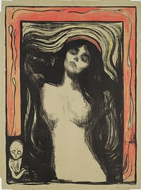 Edvard Munch's Madonna (1895) famous print.  