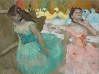Edgar Degas's Entrance of the Masked Dancers (c. 1879) famous painting.  