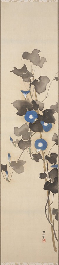 Morning Glories (1920s-1930s) in high resolution by Kamisaka Sekka. Original from the Minneapolis Institute of Art. Digitally enhanced by rawpixel.