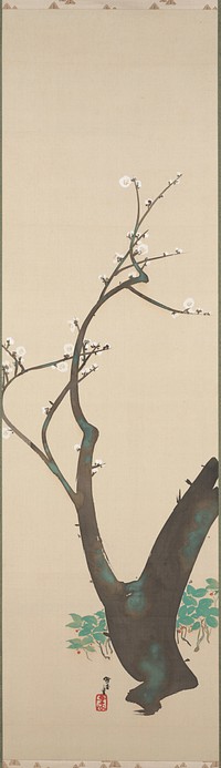 Plum Blossoms (1920s-1930s) painting in high resolution by Kamisaka Sekka. Original from the Minneapolis Institute of Art. Digitally enhanced by rawpixel.