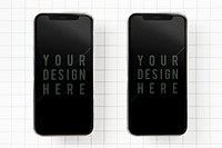 Premium mobile phone screen mockup template