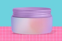 Skincare jar mockup, beauty product packaging psd