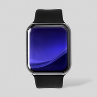 Smartwatch screen mockup, digital device psd