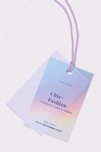 Label mockup psd, pastel business branding tag design