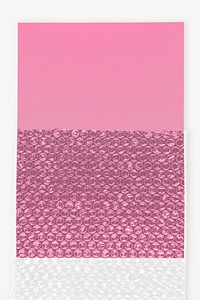 Pink poster with bubble wrap, design space