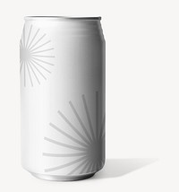 Soda can mockup, beverage packaging psd