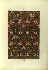 Plans, elevations, sections, and details of the Alhambra volume 2 (1845) pattern design in high resolution by Owen Jones.  