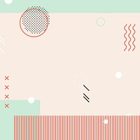 Geometric memphis background, pastel beige design