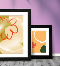 Framed abstract photo, wall decoration