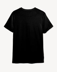 Black t-shirt mockup, casual apparel psd