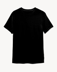 Black t-shirt, casual apparel with design space