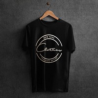 T-shirt mockup psd in black