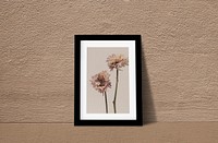 Framed flower photo, aesthetic home decor