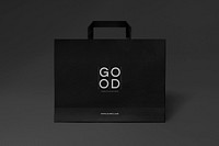 Shopping paper bag mockup, minimal design psd