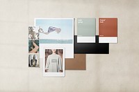 Mood board mockup, minimal wall decoration psd