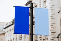 Blue 3D vinyl banner sign