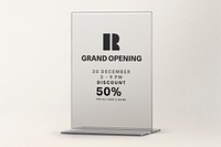 3D sign holder mockup, business branding psd