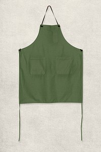 Green gardener apron,  two pockets design