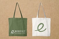 Tote bag mockup, editable eco product design psd