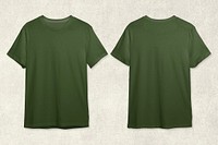 Two green tee, basic wear